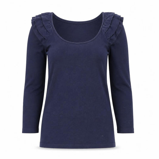 Womens UK Size S H&M Blue Basic T-Shirt