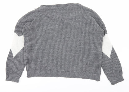 Shana Womens Grey   Pullover Jumper Size L
