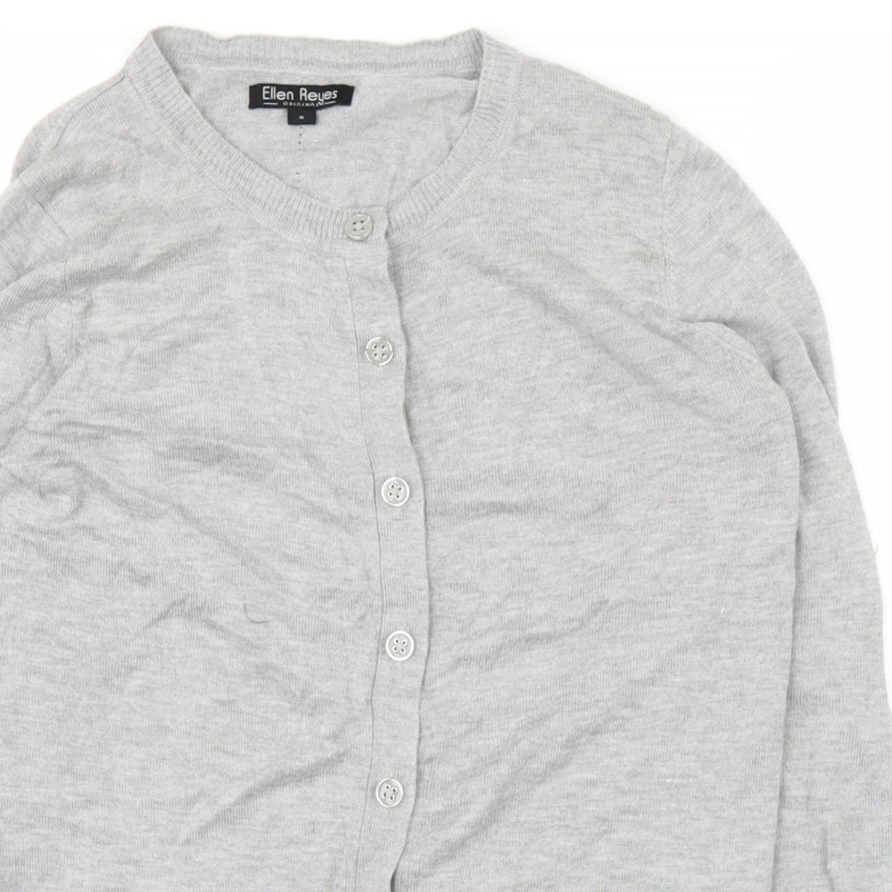 Ellen Reyes Womens Grey   Cardigan Jumper Size S