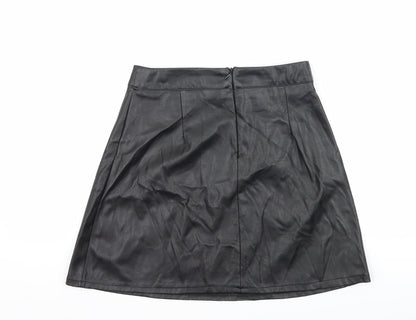 Boohoo Womens Black   A-Line Skirt Size 8