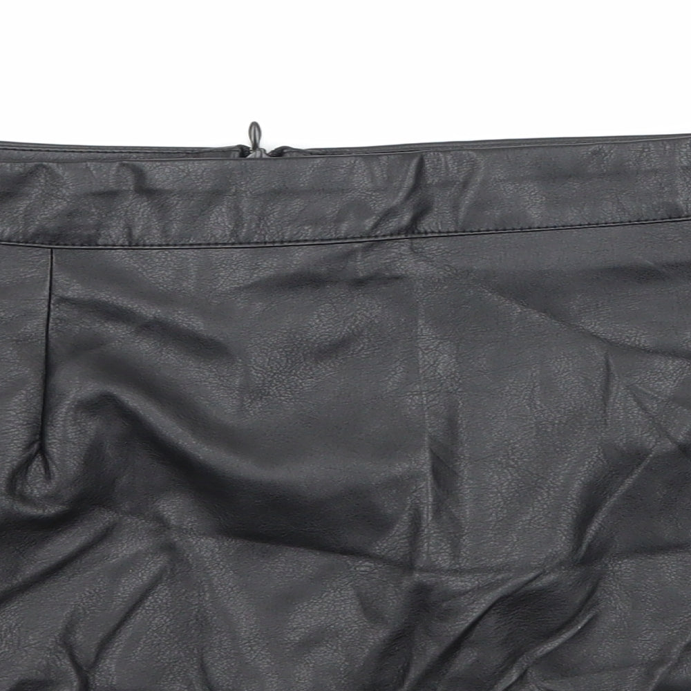 Boohoo Womens Black   A-Line Skirt Size 8