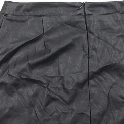 Boohoo Womens Black   A-Line Skirt Size 8