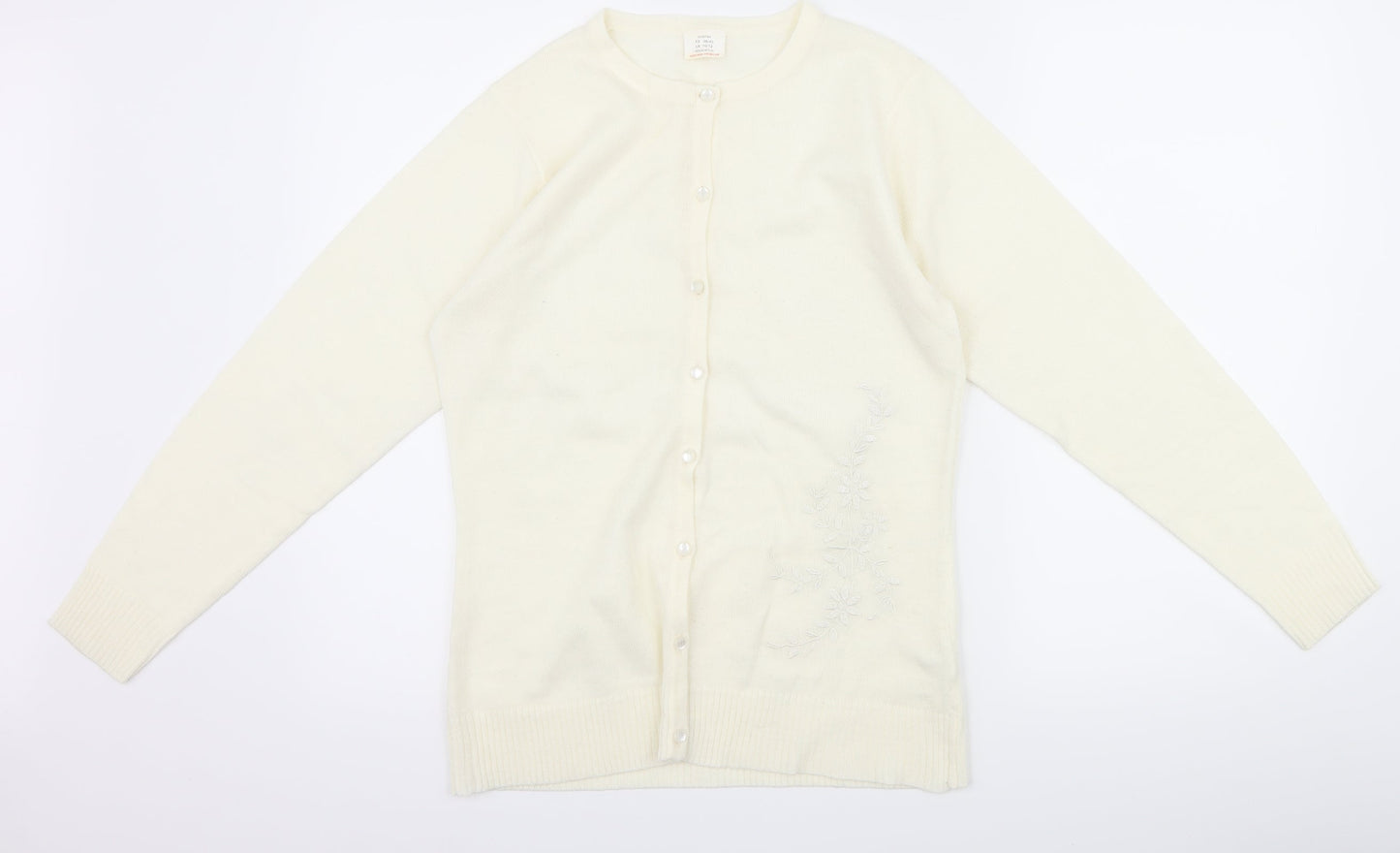Preworn Womens Ivory   Cardigan Jumper Size 10