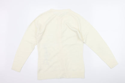 Preworn Womens Ivory   Cardigan Jumper Size 10