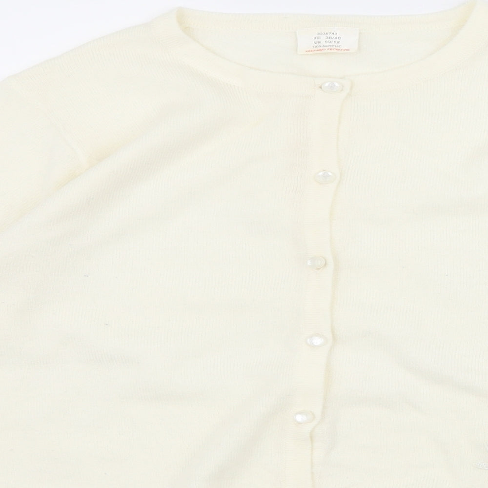 Preworn Womens Ivory   Cardigan Jumper Size 10