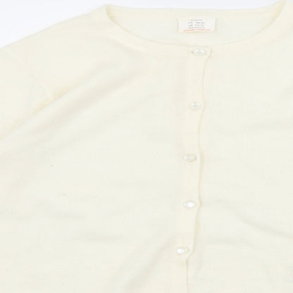 Preworn Womens Ivory   Cardigan Jumper Size 10
