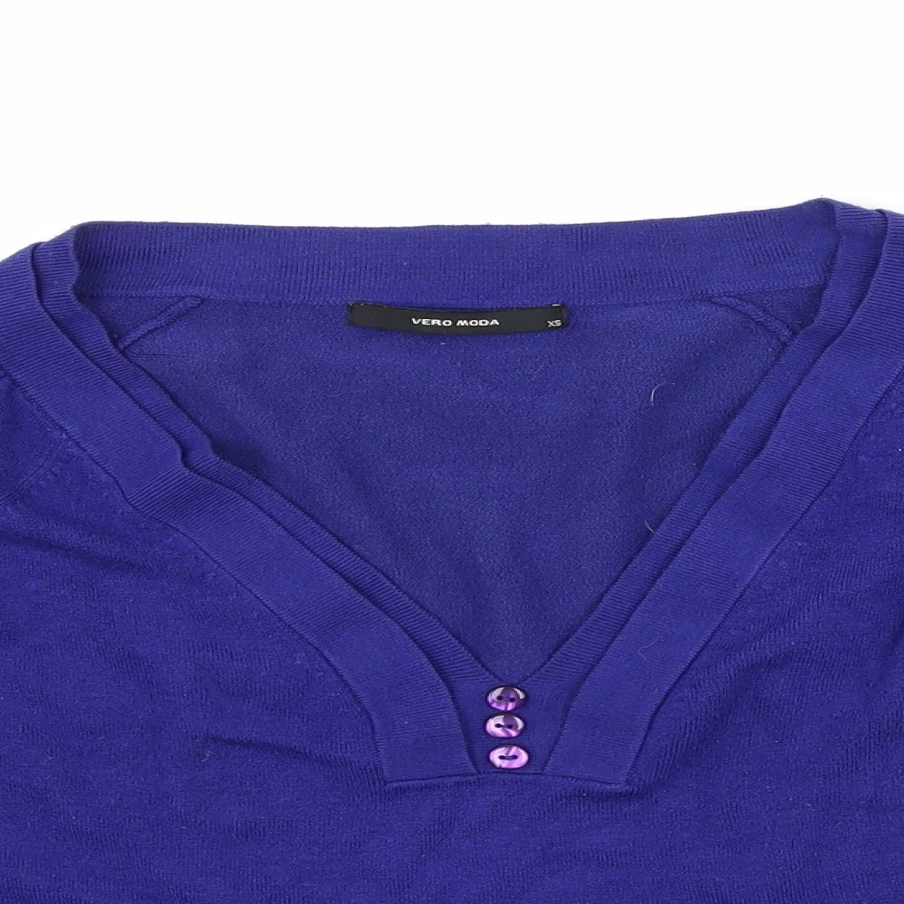 VERO MODA Womens Blue   Pullover Jumper Size XS