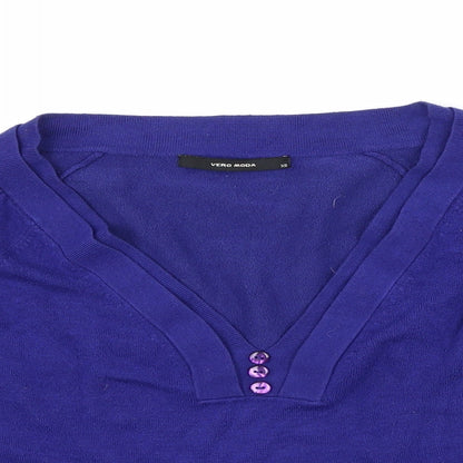VERO MODA Womens Blue   Pullover Jumper Size XS