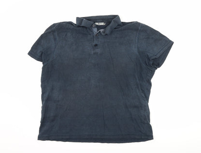 TU Mens Blue    Polo Size L