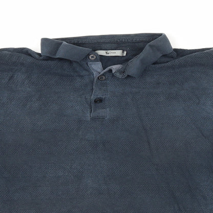 TU Mens Blue    Polo Size L