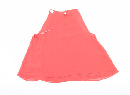 Womens UK Size XS Zara Pink Basic Tank
