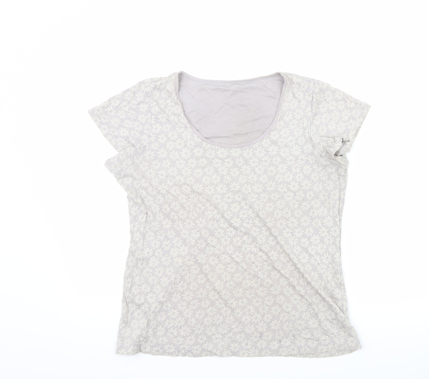 Womens UK Size 12 Marks and Spencer Grey Basic T-Shirt