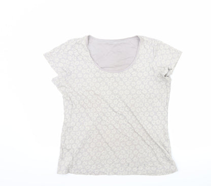 Womens UK Size 12 Marks and Spencer Grey Basic T-Shirt