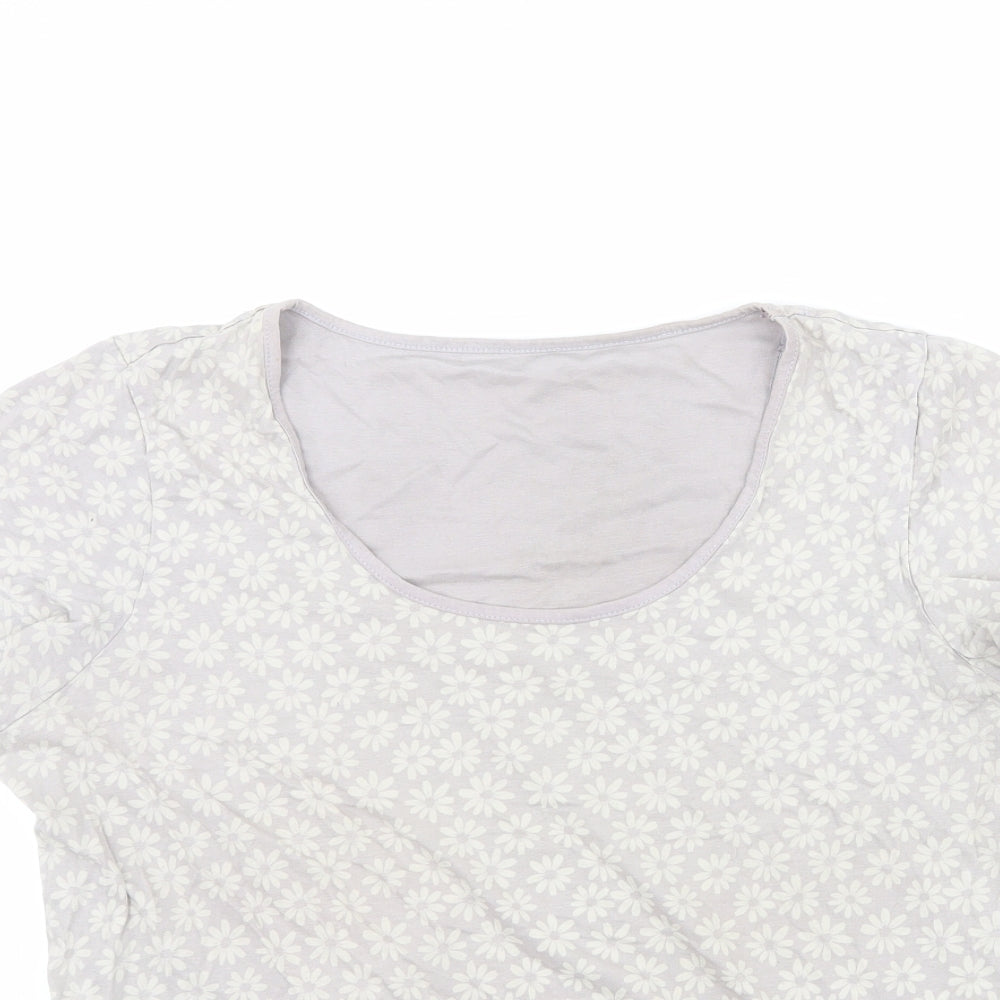 Womens UK Size 12 Marks and Spencer Grey Basic T-Shirt