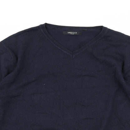 sandfield Mens Blue   Pullover Jumper Size L