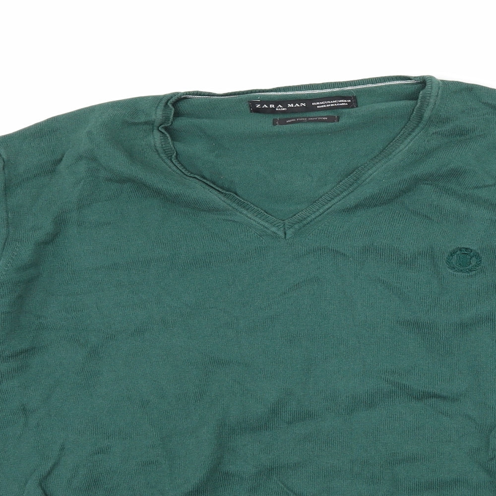 Zara Mens Green   Pullover Jumper Size M
