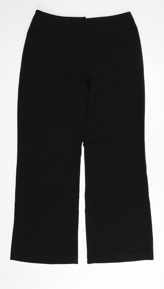 Womens UK Size 12 Marks and Spencer Regular Fit  Black Trousers