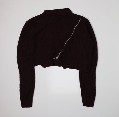 Topshop Womens Red   Full Zip Jumper Size 10