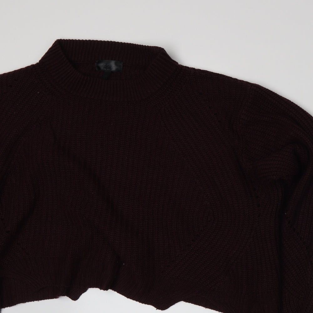 Topshop Womens Red   Full Zip Jumper Size 10