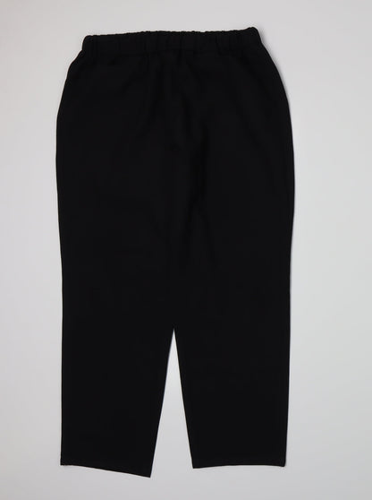 Cotton Traders Womens Black   Trousers  Size 16 L25 in