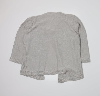 Per Una Womens Grey  Knit Cardigan Jumper Size M