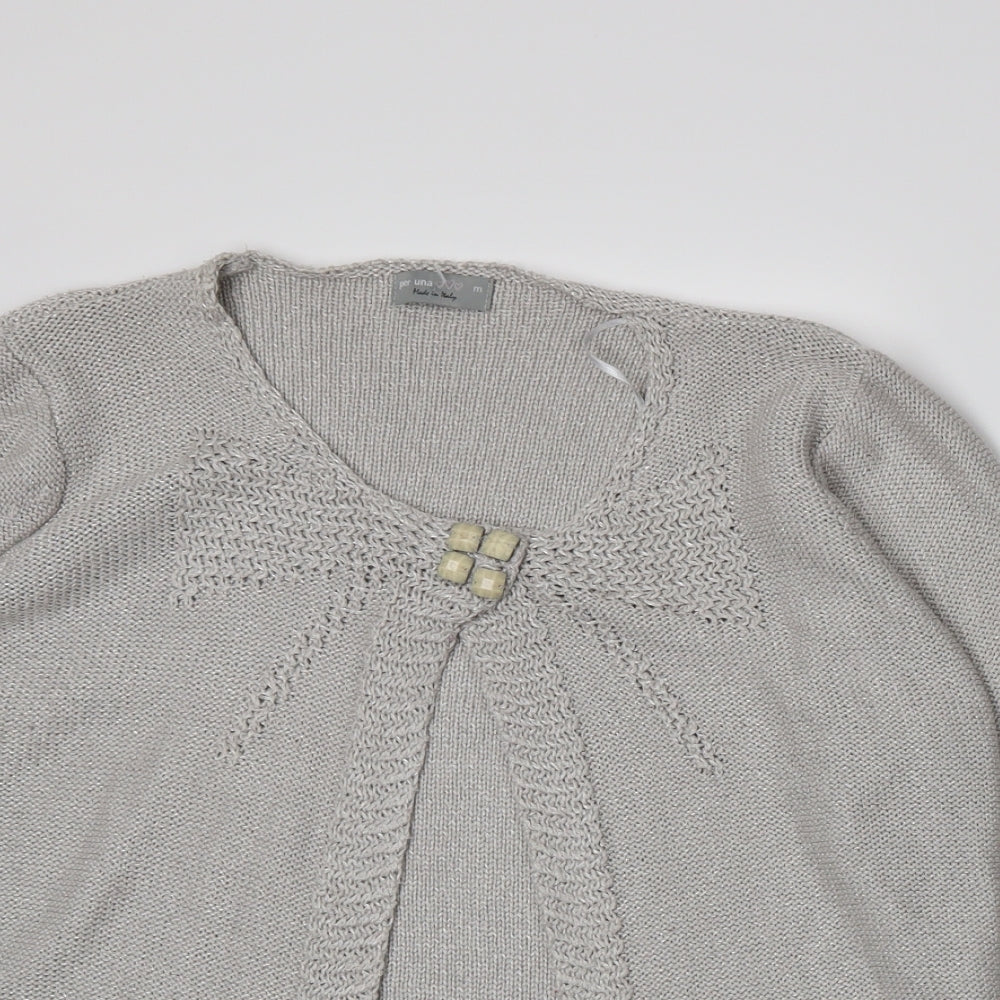 Per Una Womens Grey  Knit Cardigan Jumper Size M