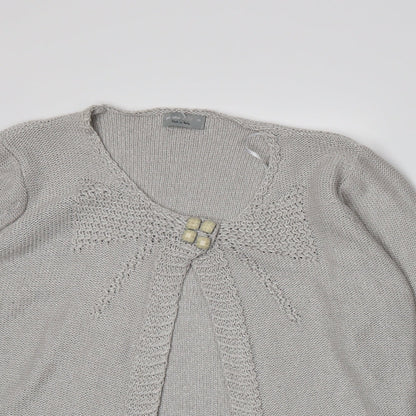 Per Una Womens Grey  Knit Cardigan Jumper Size M