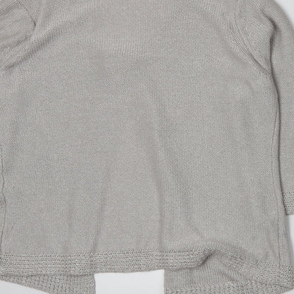 Per Una Womens Grey  Knit Cardigan Jumper Size M