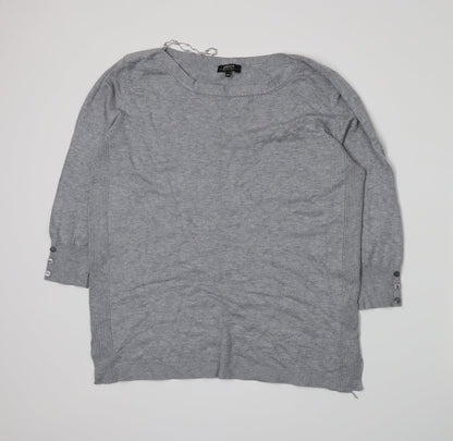 Papaya Womens Grey  Knit Pullover Jumper Size 20