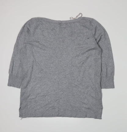 Papaya Womens Grey  Knit Pullover Jumper Size 20