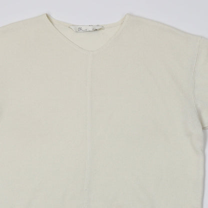 BHS Womens White  Knit Pullover Jumper Size 10