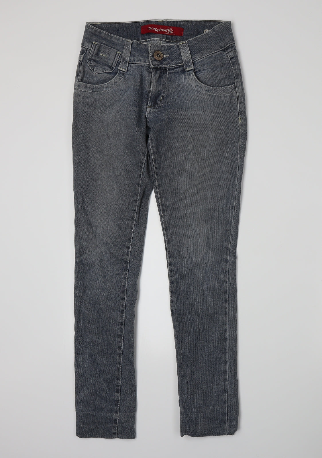 Tacosystem Womens Grey  Denim Skinny Jeans Size 8 L28 in