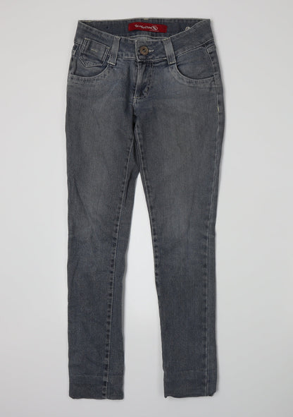 Tacosystem Womens Grey  Denim Skinny Jeans Size 8 L28 in