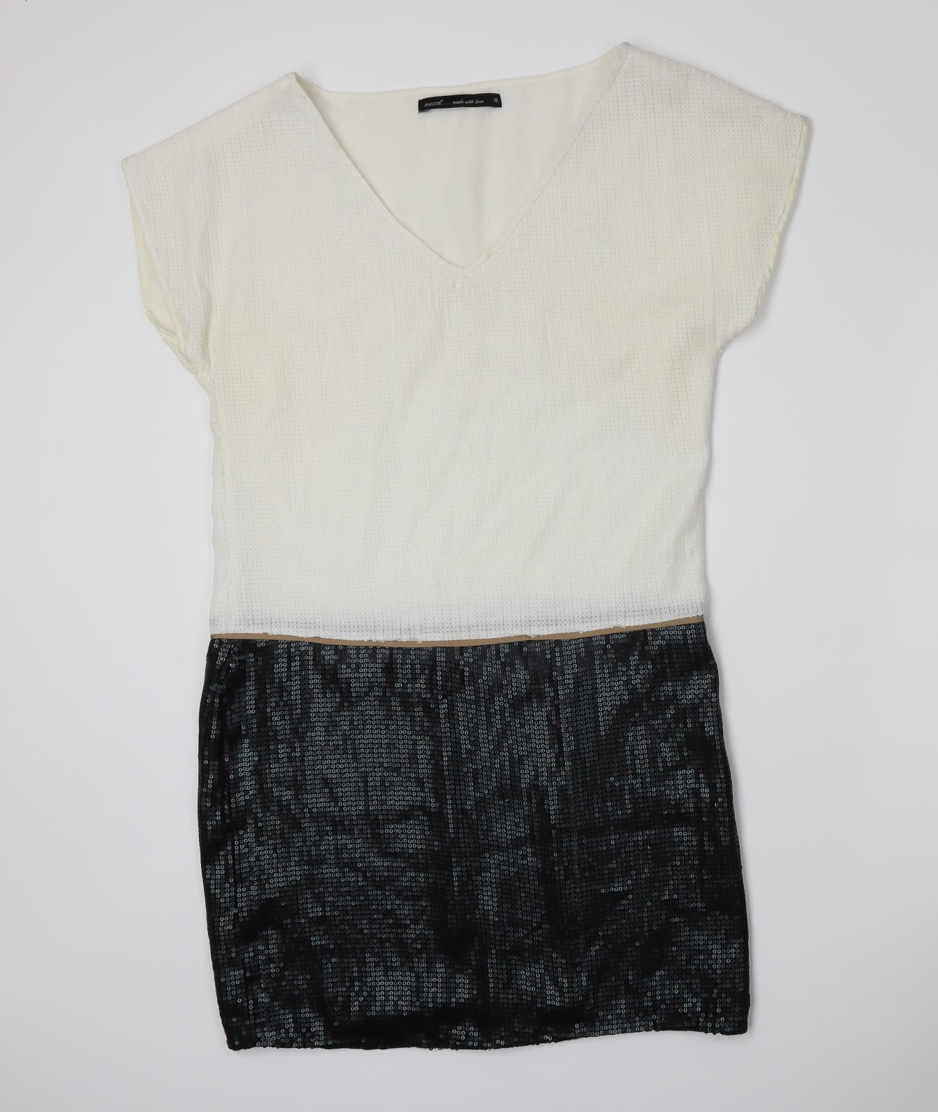 NEXT Womens White Colourblock  A-Line  Size 12