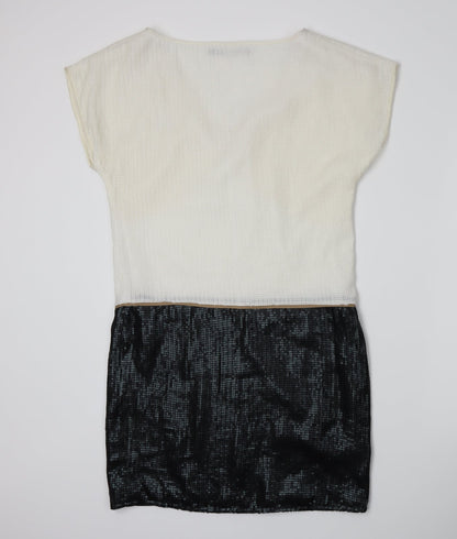 NEXT Womens White Colourblock  A-Line  Size 12