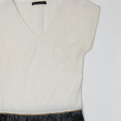 NEXT Womens White Colourblock  A-Line  Size 12