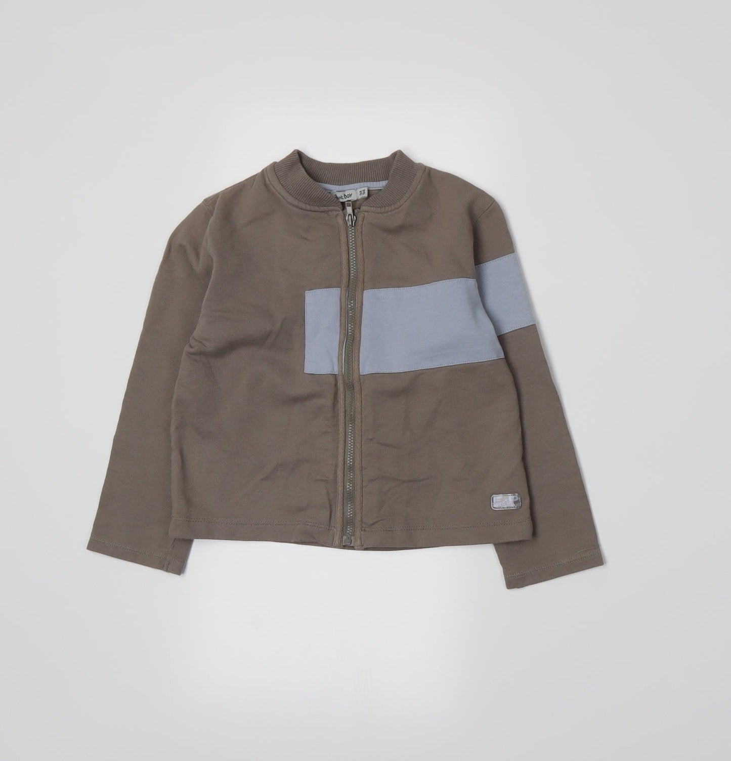 Petit Boy Boys Brown   Full Zip Sweatshirt Size 3 Years