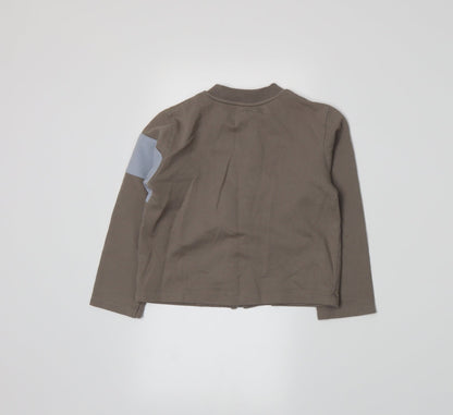Petit Boy Boys Brown   Full Zip Sweatshirt Size 3 Years