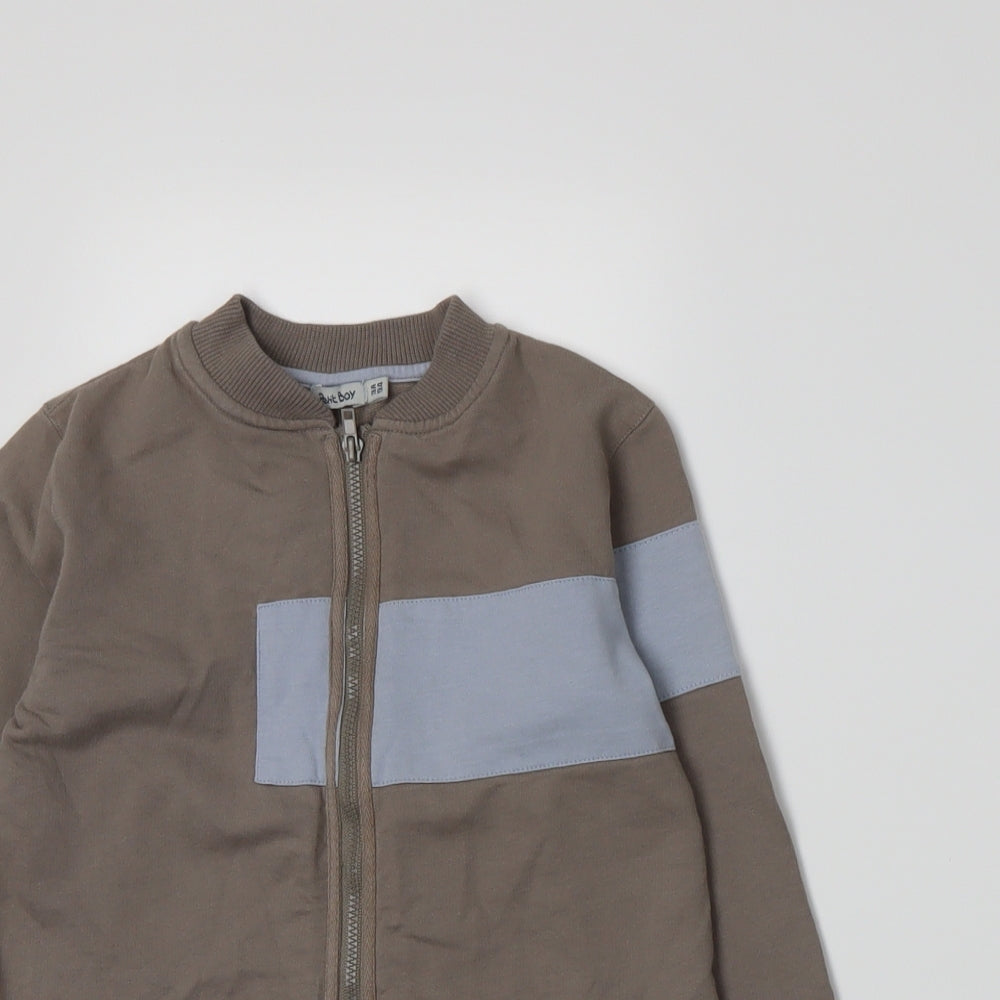 Petit Boy Boys Brown   Full Zip Sweatshirt Size 3 Years