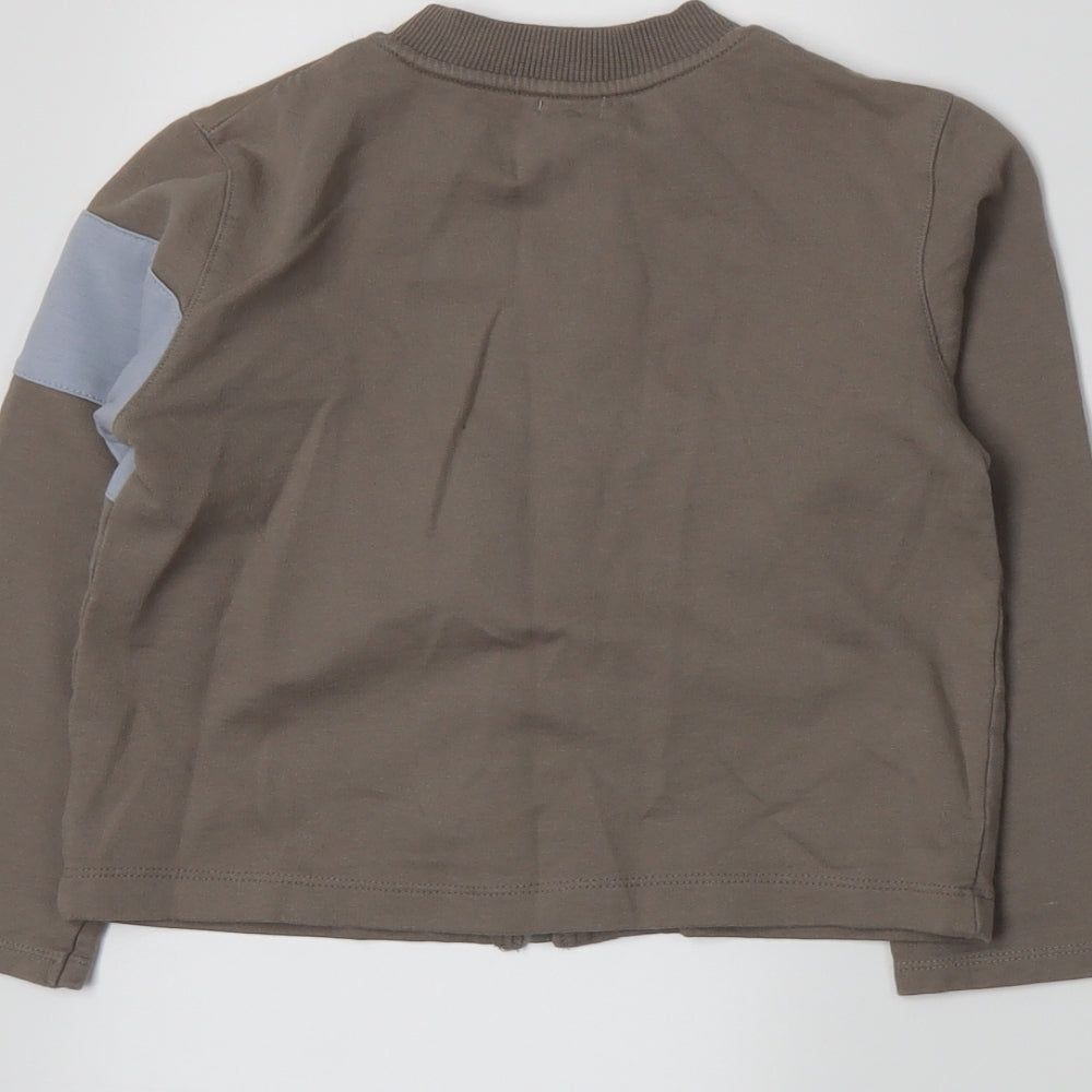 Petit Boy Boys Brown   Full Zip Sweatshirt Size 3 Years