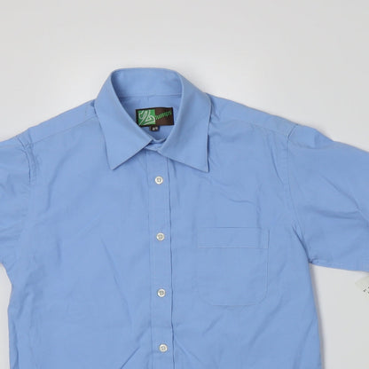 lumps Boys Blue   Basic Button-Up Size 8-9 Years