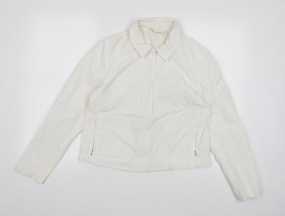 Womens UK Size 12 BHS White Overcoat