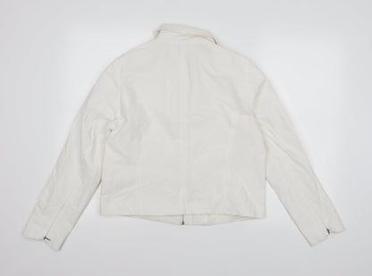 Womens UK Size 12 BHS White Overcoat