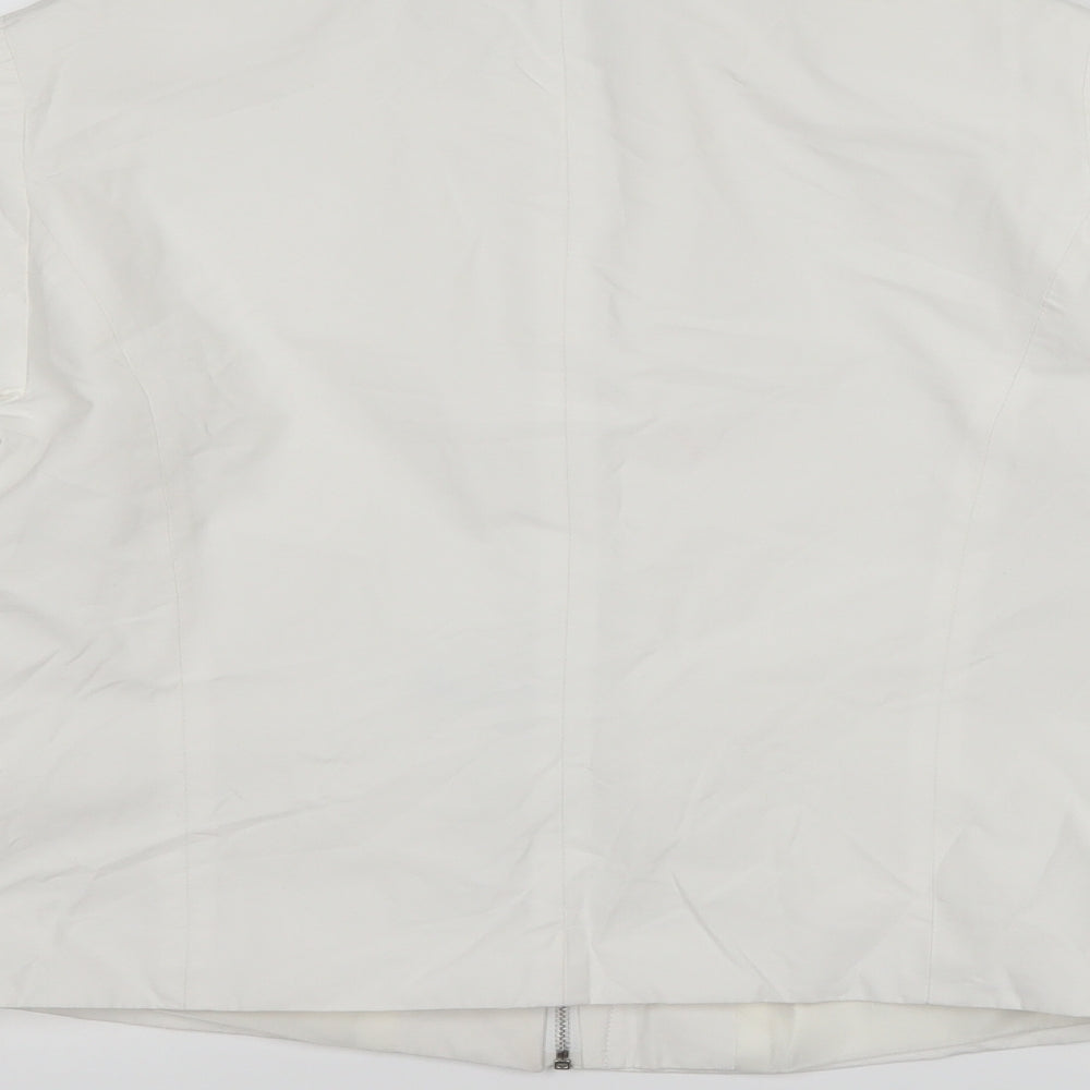 Womens UK Size 12 BHS White Overcoat