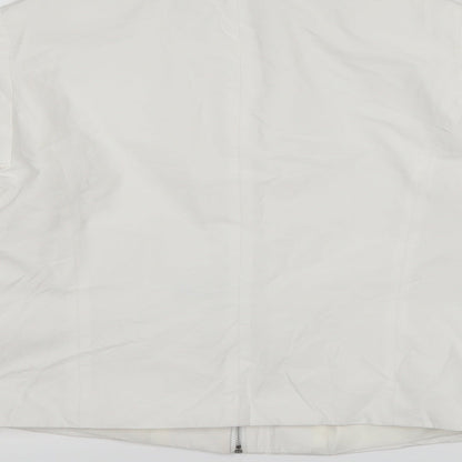 Womens UK Size 12 BHS White Overcoat