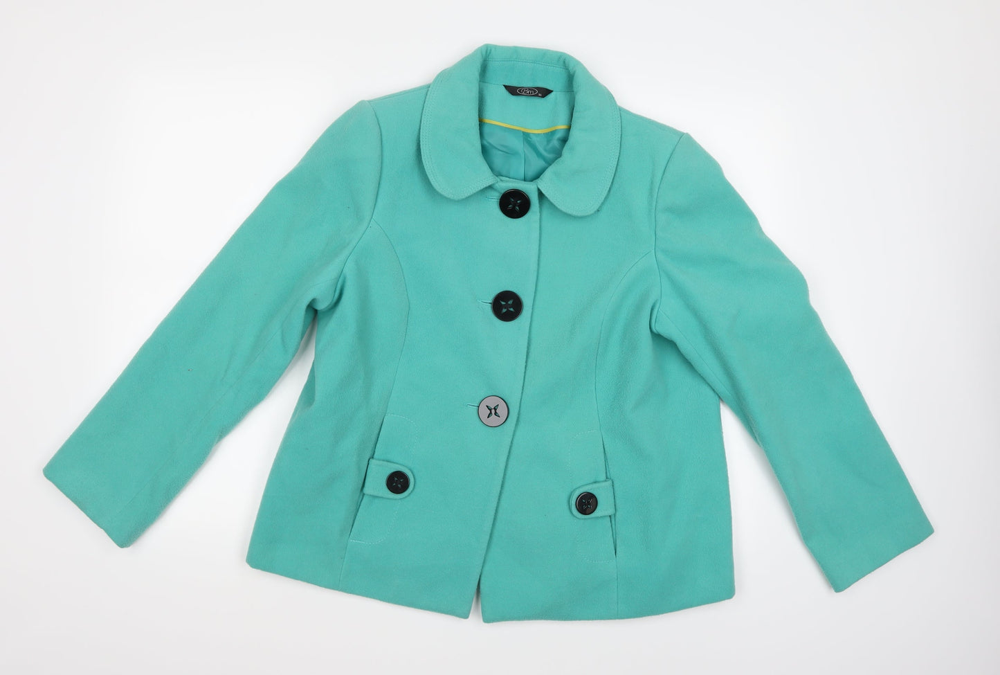 BM  Womens Green   Pea Coat Coat Size 16