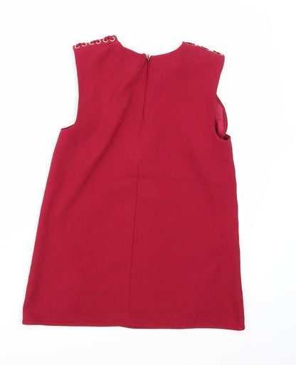 Womens UK Size 8 Warehouse Red Basic Tank
