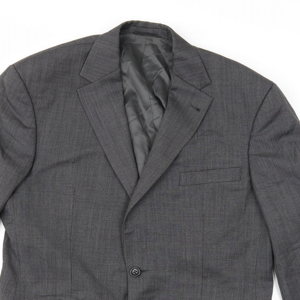 Mens UK Size 42 BARUTTI Regular Grey Suit Jacket