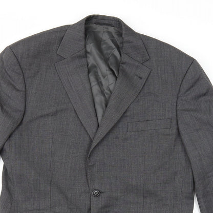 Mens UK Size 42 BARUTTI Regular Grey Suit Jacket