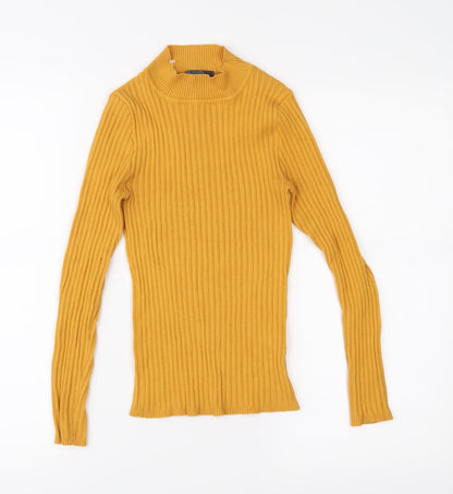 Primark Womens Yellow  Knit Pullover Jumper Size XS